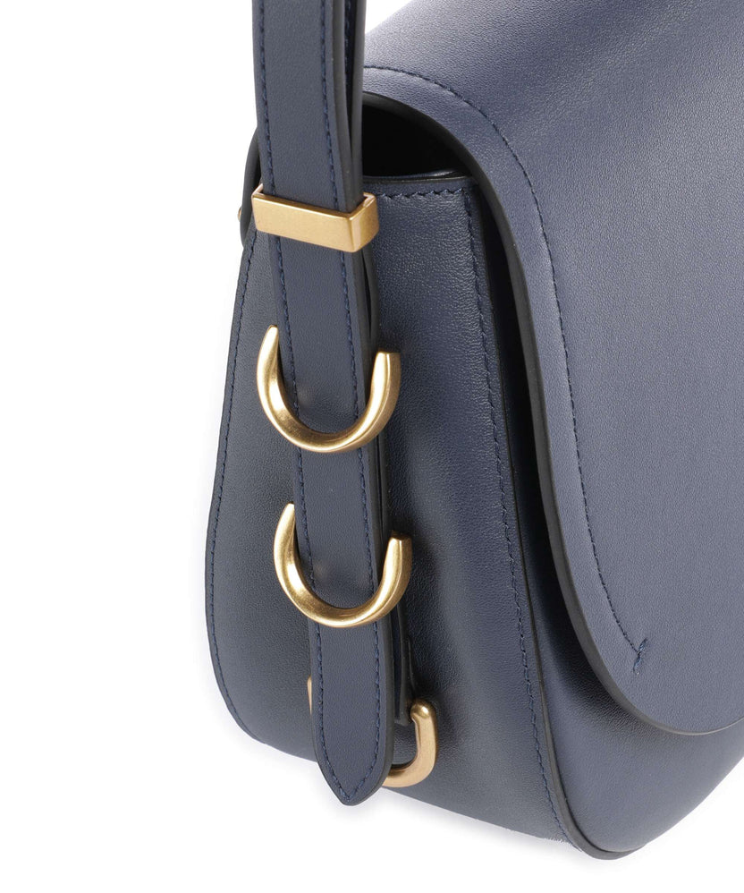 Pinko Saddle Classic Crossbody bag blu indaco ombroso/antique gold