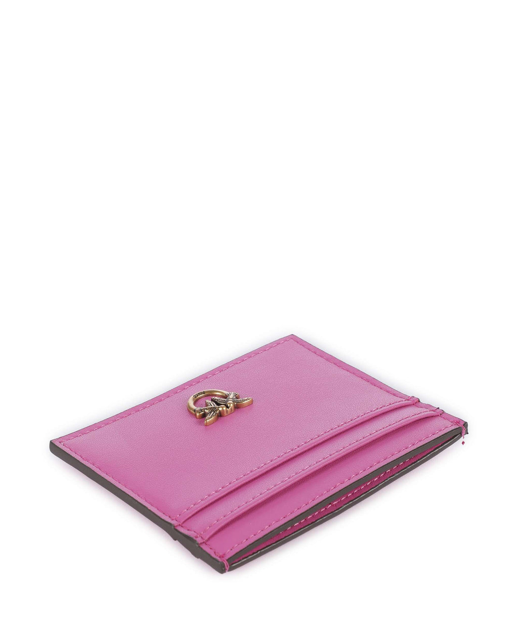 Pinko Credit card holder rosa flogo/antique gold