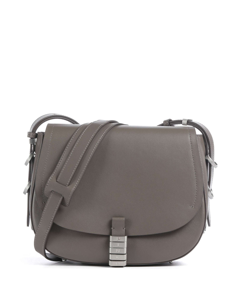 Pinko Saddle Classic Crossbody bag grigio asfalto/matt silver