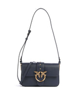Pinko Love One Mini Slouchy Shoulder bag blu indaco ombroso/antique gold