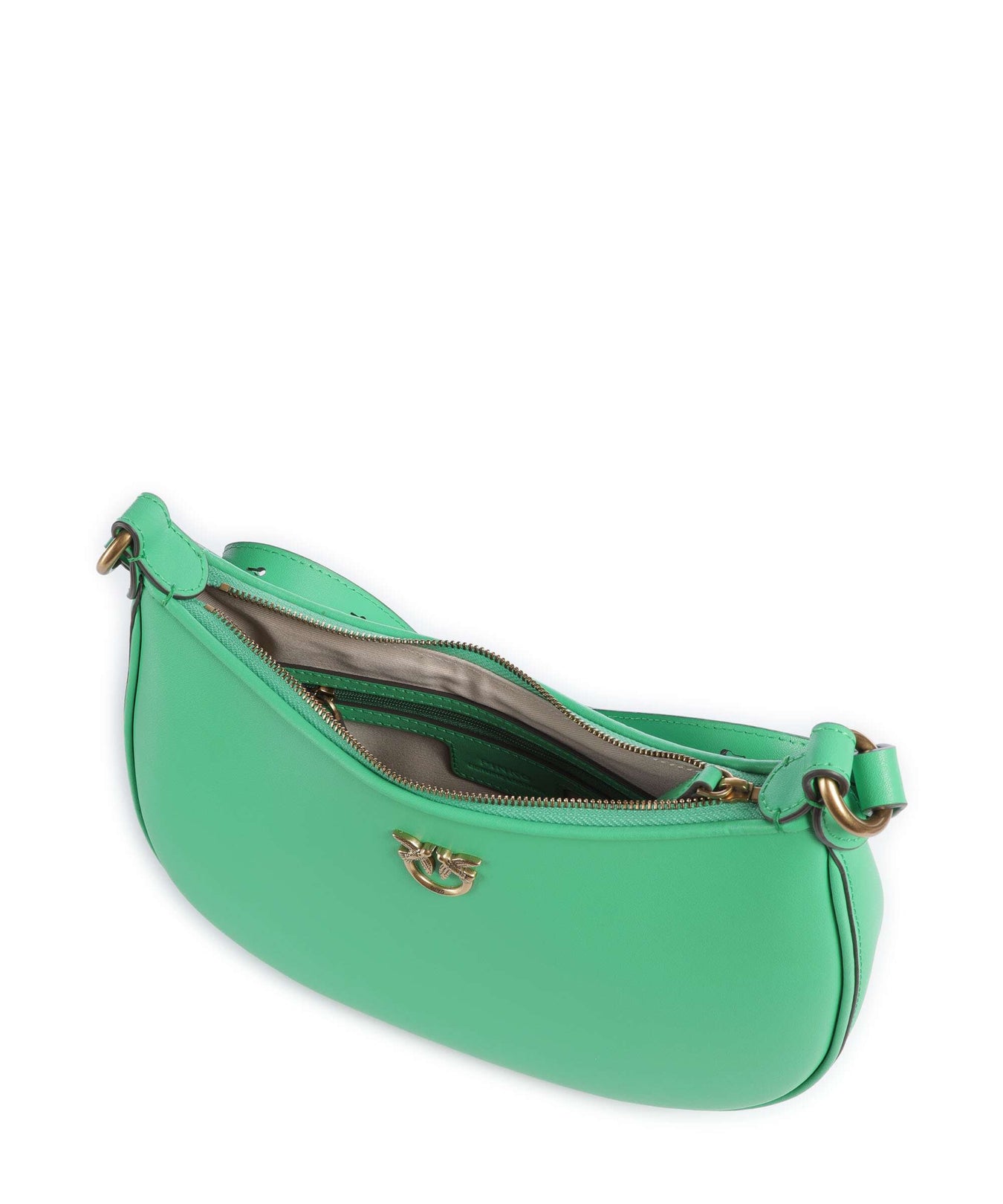 Pinko Half Moon Mini Shoulder bag verde isola/antique gold