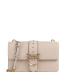 Pinko Love One Classic Taška cez rameno beige/grigio fumo/antique gold