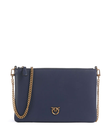 Pinko Flat Classic Taška cez rameno blu indaco ombroso/antique gold
