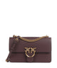 Pinko Love One Classic Taška cez rameno cioccolato amaro/antique gold