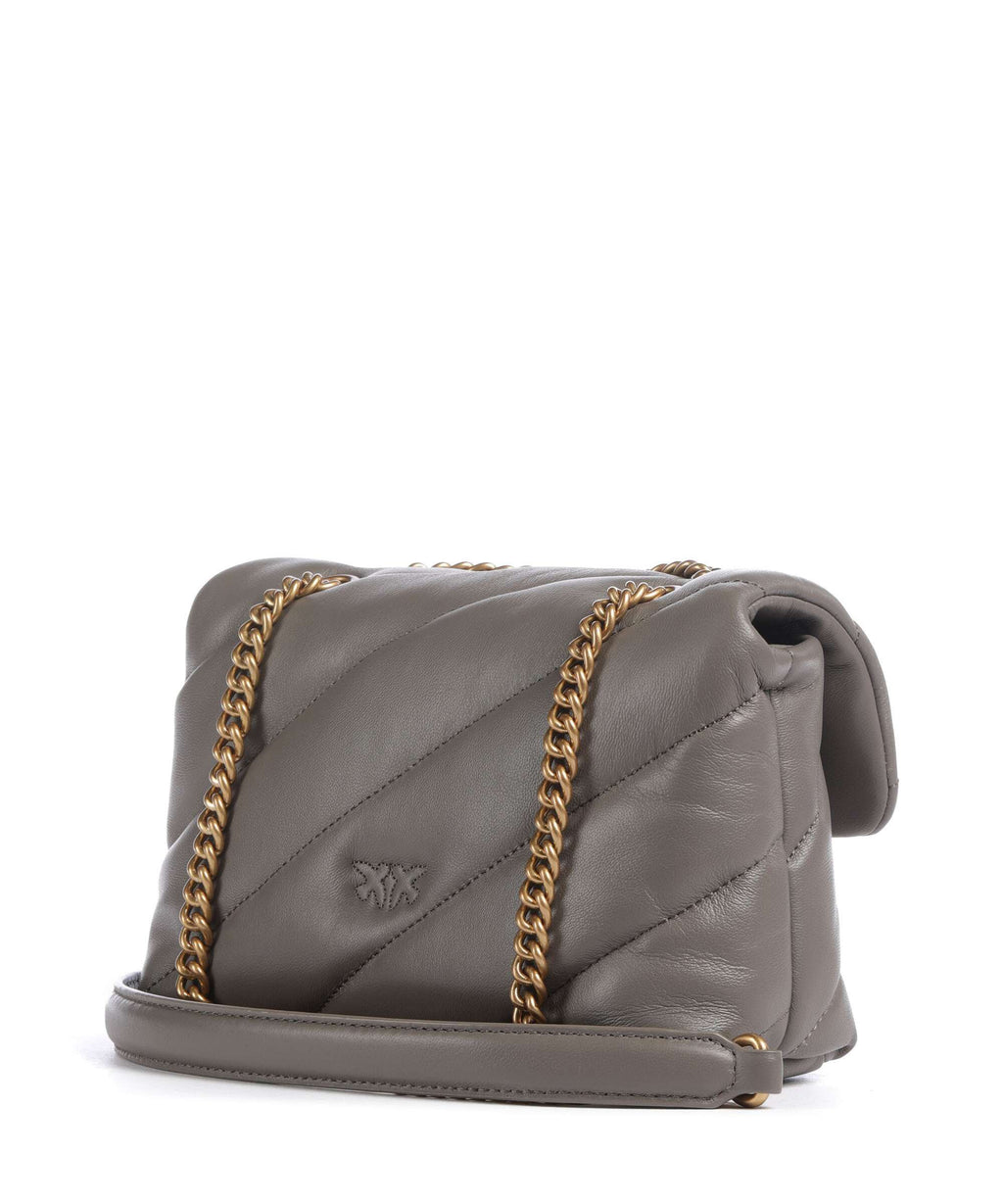 Pinko Love Puff Mini Shoulder bag grigio asfalto/antique gold