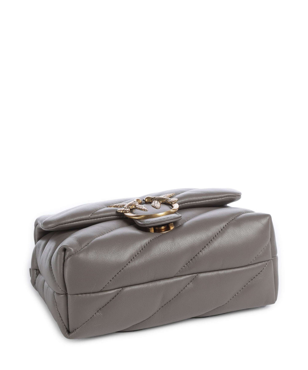 Pinko Love Puff Mini Shoulder bag grigio asfalto/antique gold