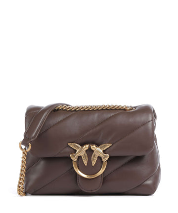 Pinko Love Puff Mini Taška cez rameno marrone castano/antique gold