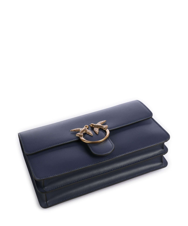 Pinko Love One Classic Shoulder bag blu indaco ombroso/antique gold