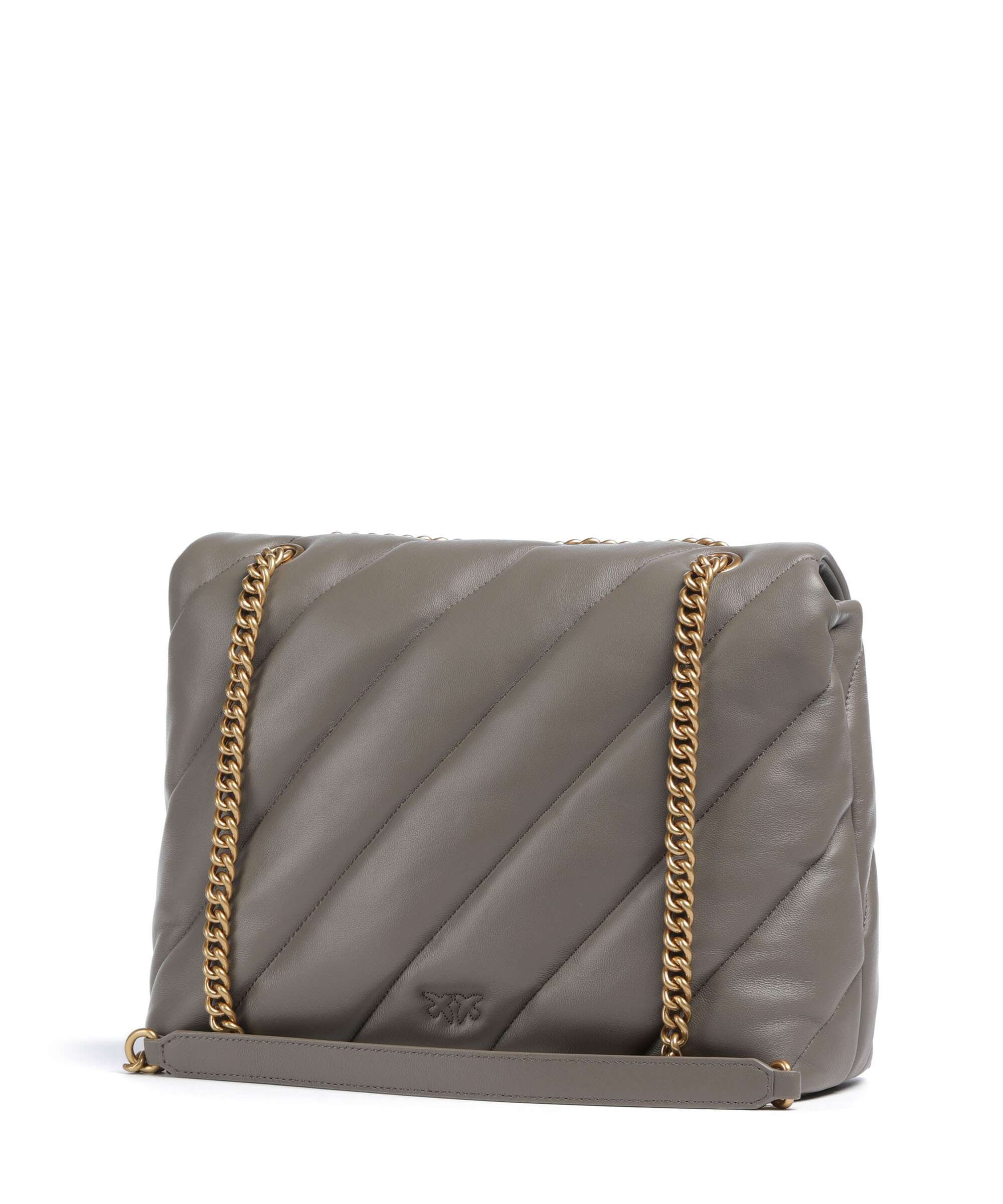 Pinko Love Puff Big Shoulder bag grigio asfalto/antique gold