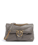 Pinko Love Puff Classic Taška cez rameno grigio asfalto/antique gold