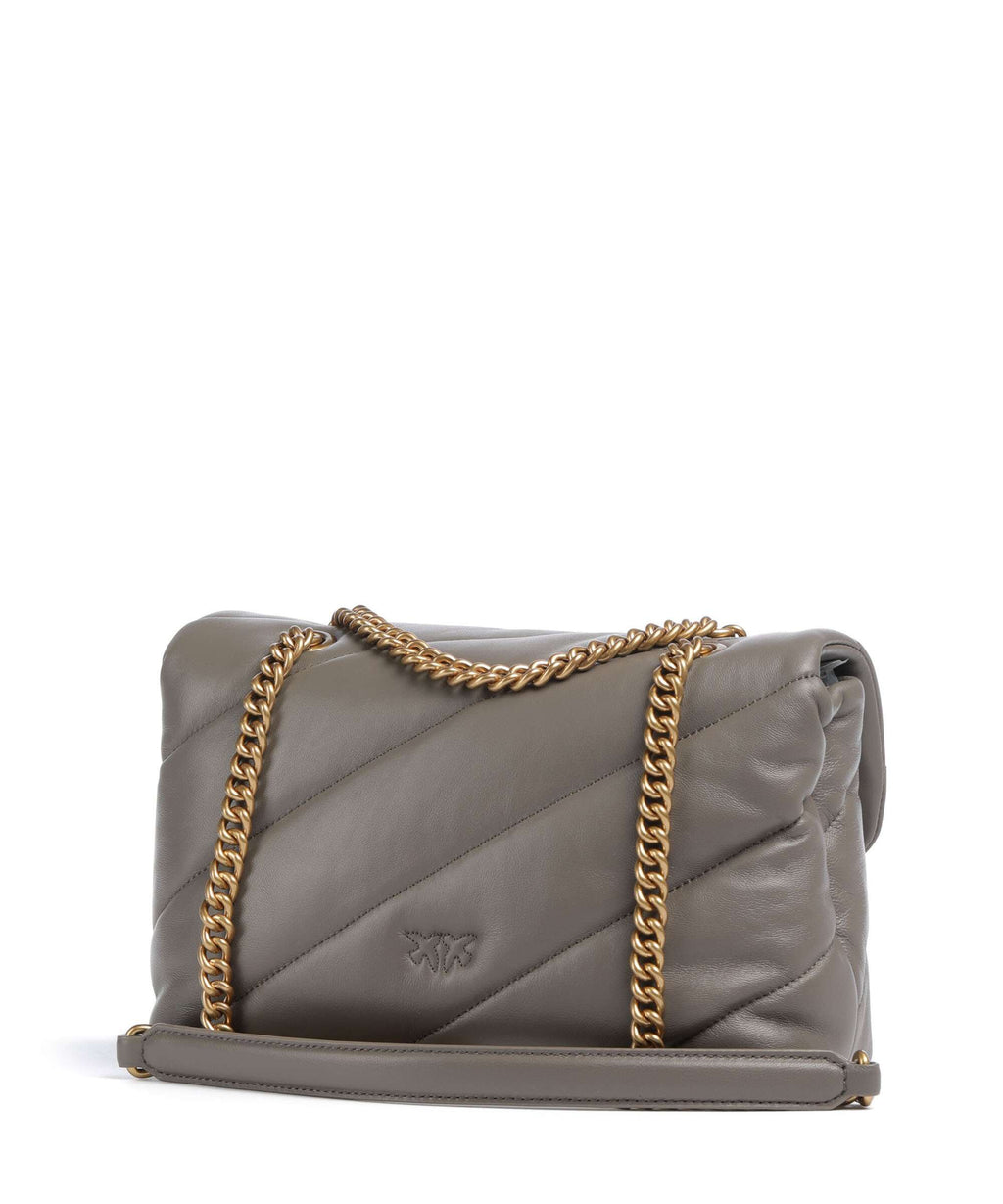 Pinko Love Puff Classic Shoulder bag grigio asfalto/antique gold
