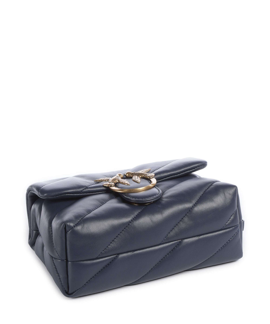 Pinko Love Puff Mini Shoulder bag blu indaco ombroso/antique gold