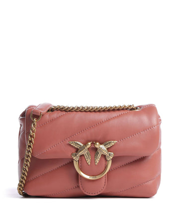 Pinko Love Puff Baby Taška cez rameno marrone aragona/antique gold