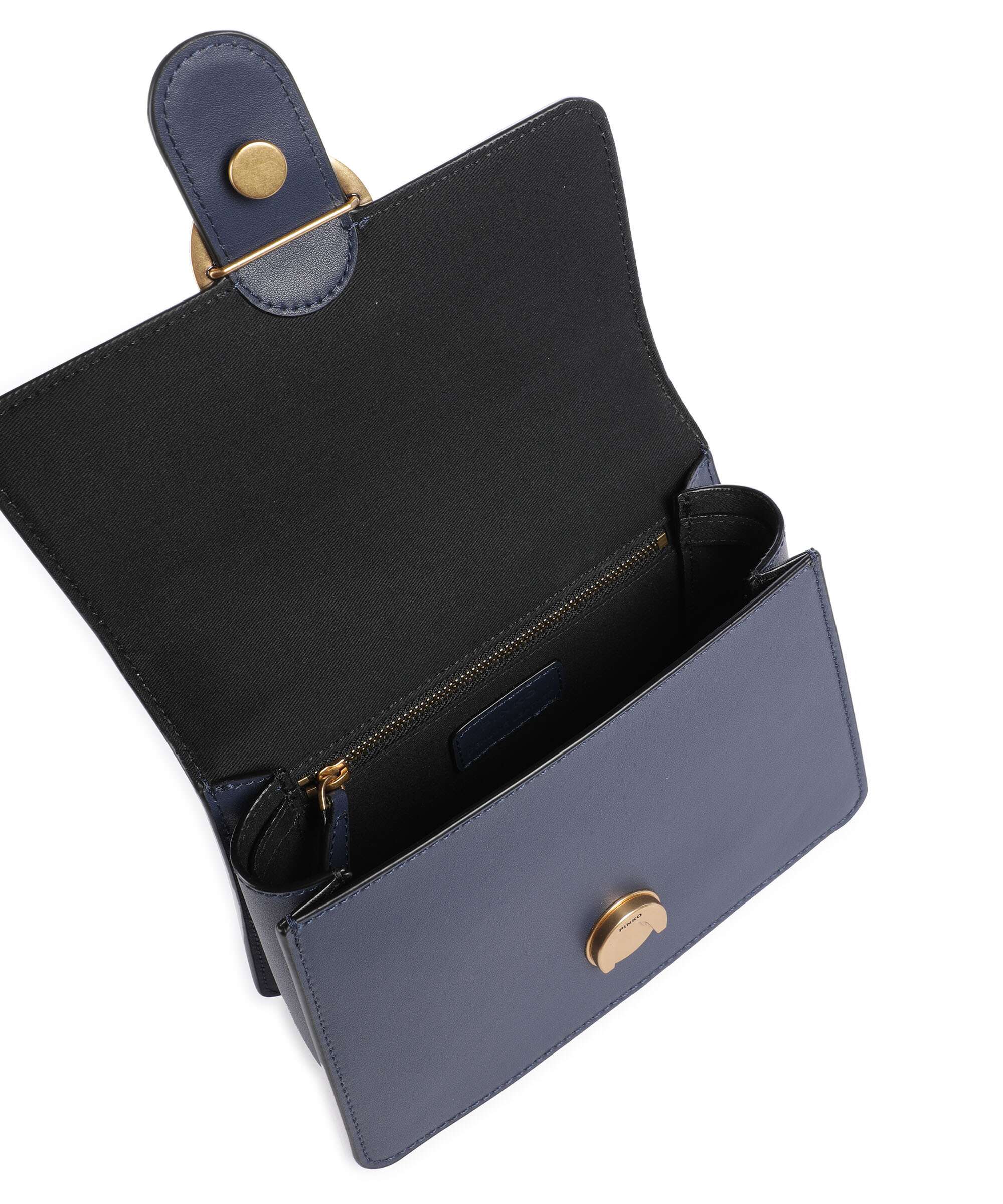 Pinko Love One Mini Crossbody bag blu indaco ombroso/antique gold