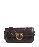 Pinko Love Box Baguette Taška cez rameno rosso mogano/antique gold