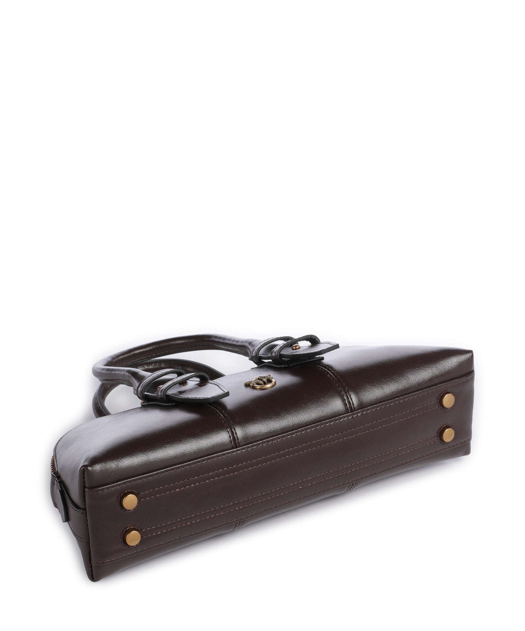 Pinko Bowling Horizontal Handbag rosso mogano/antique gold