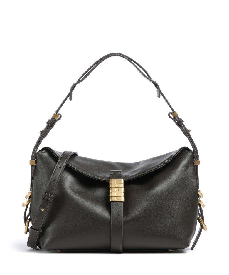 Pinko Saddle Baguette Mini Shoulder bag verde fango/antique gold