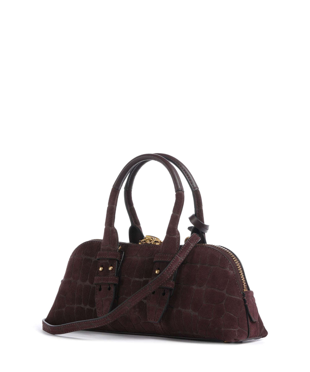 Pinko Bowling Horizontal Handbag rosso mogano/antique gold