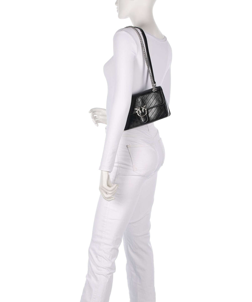 Pinko Love One Mini Shoulder bag nero limousine/matt silver