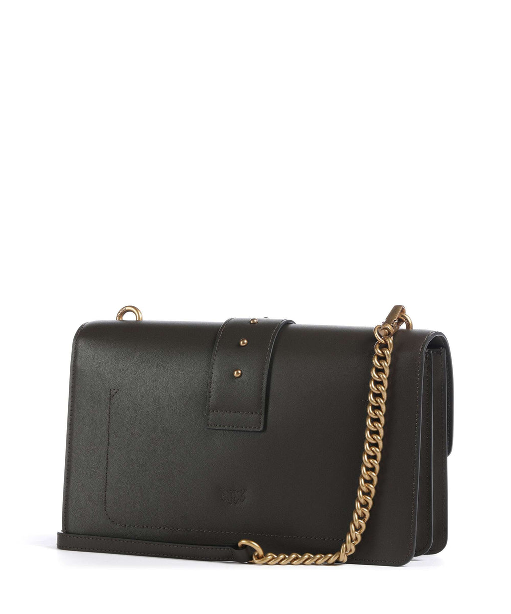 Pinko Love One Classic Crossbody bag verde fango/antique gold