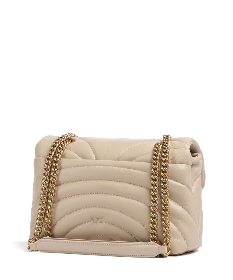 Pinko Love Puff Classic Shoulder bag beige/grigio fumo/antique gold
