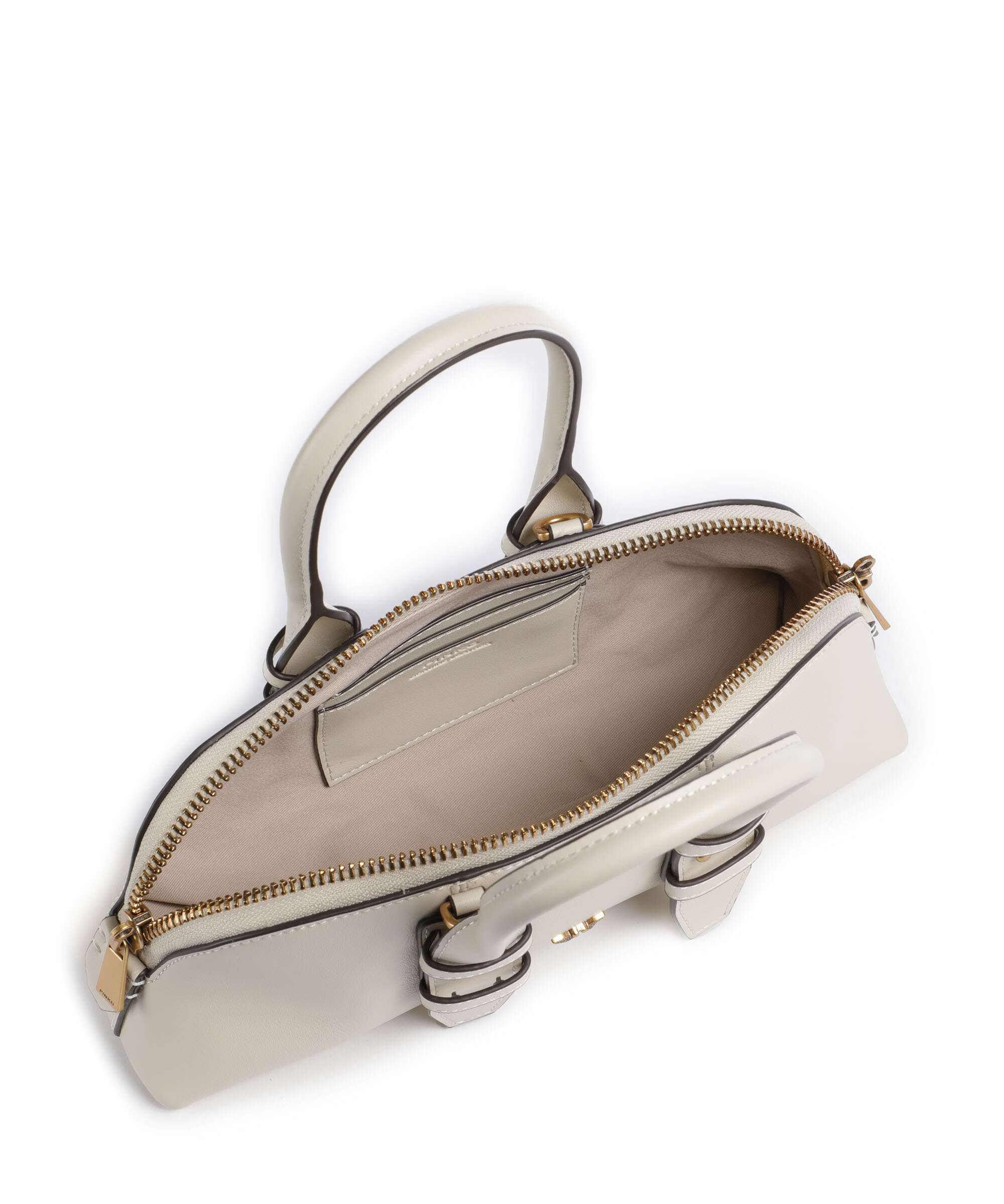 Pinko Bowling Horizontal Handbag bianco seta/antique gold