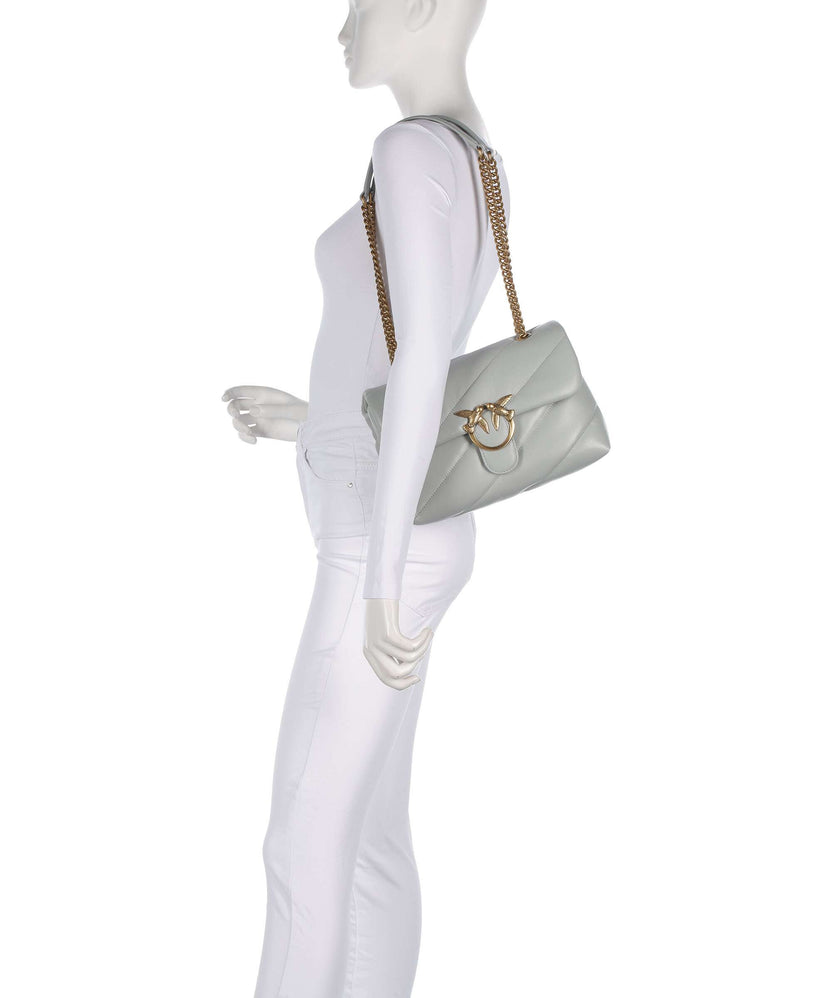 Pinko Love Puff Classic Shoulder bag grigio perla/antique gold