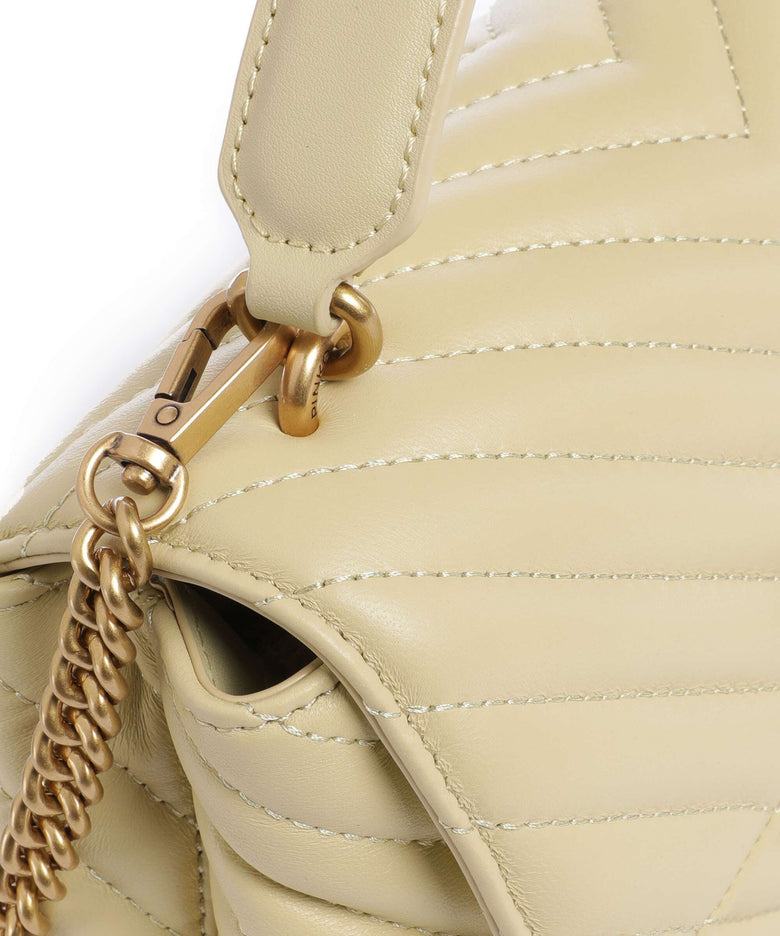 Pinko Love Lady Puff Mini Handbag giallo vaniglia/antique gold