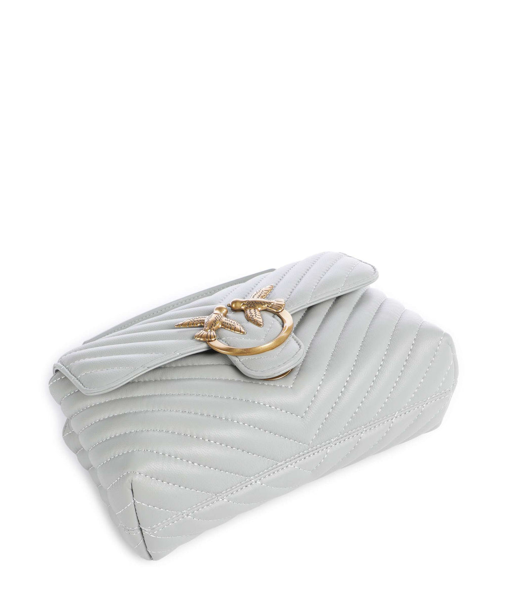 Pinko Love Lady Puff Mini Handbag grigio perla/antique gold