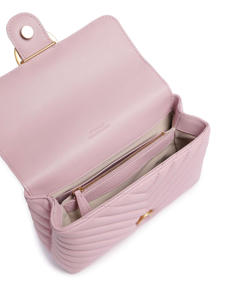 Pinko Love Lady Puff Mini Handbag rosa chiaro/antique gold