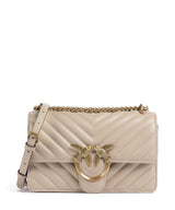 Pinko Love One Mini Taška cez rameno beige/grigio fumo/antique gold