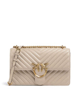 Pinko Love One Classic Taška cez rameno beige/grigio fumo/antique gold