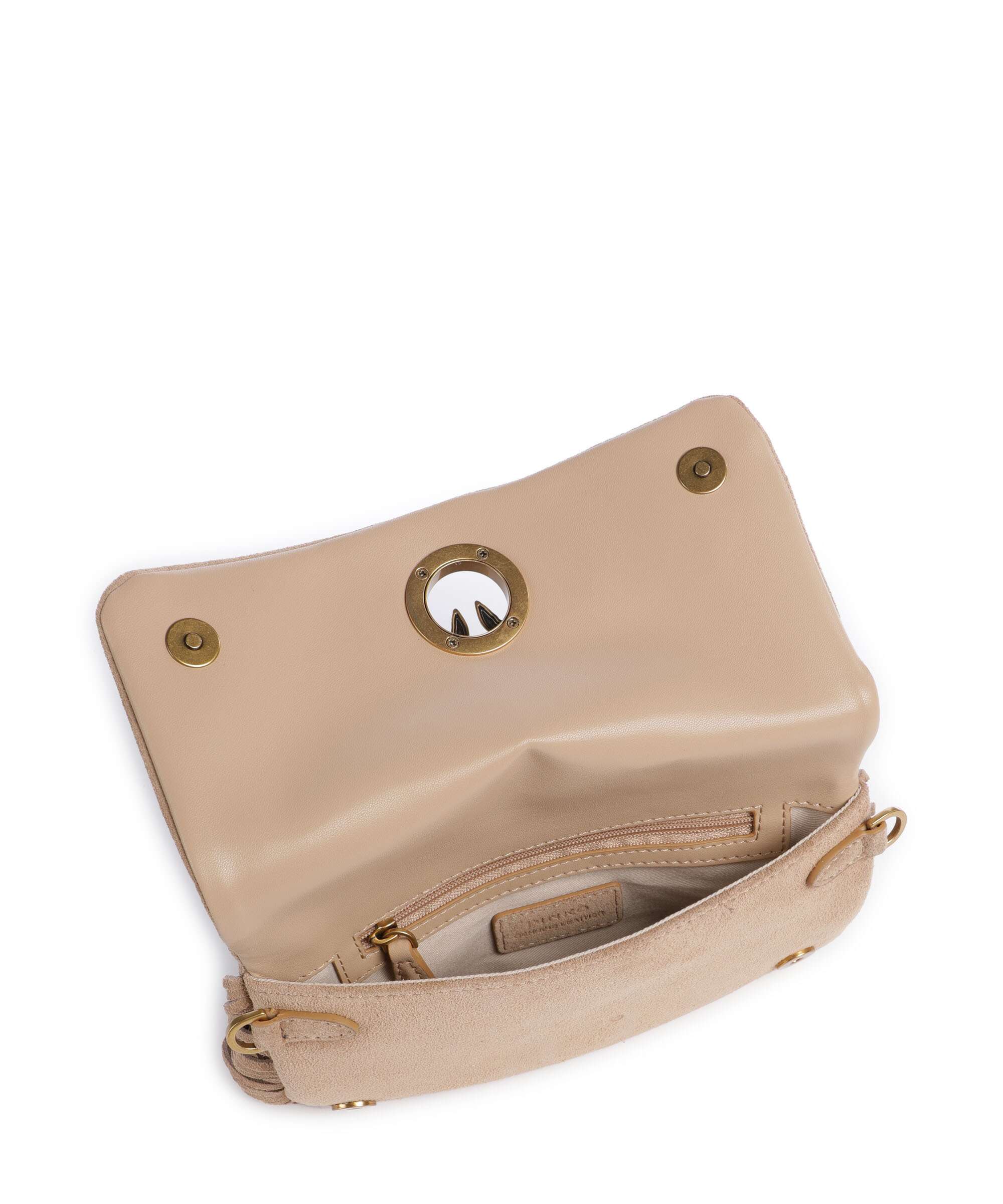 Pinko Love Click Soft Horizontal Mini Crossbody bag beige/scoiattolo/antique gold