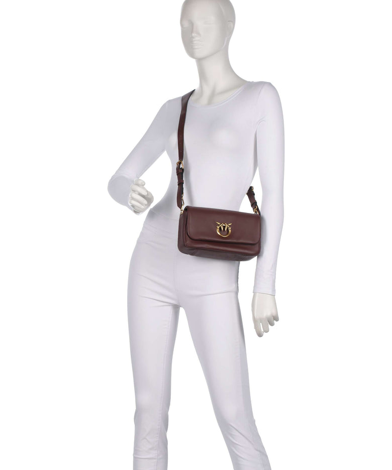 Pinko Click Soft Horizontal Mini Crossbody bag castano intenso/antique gold