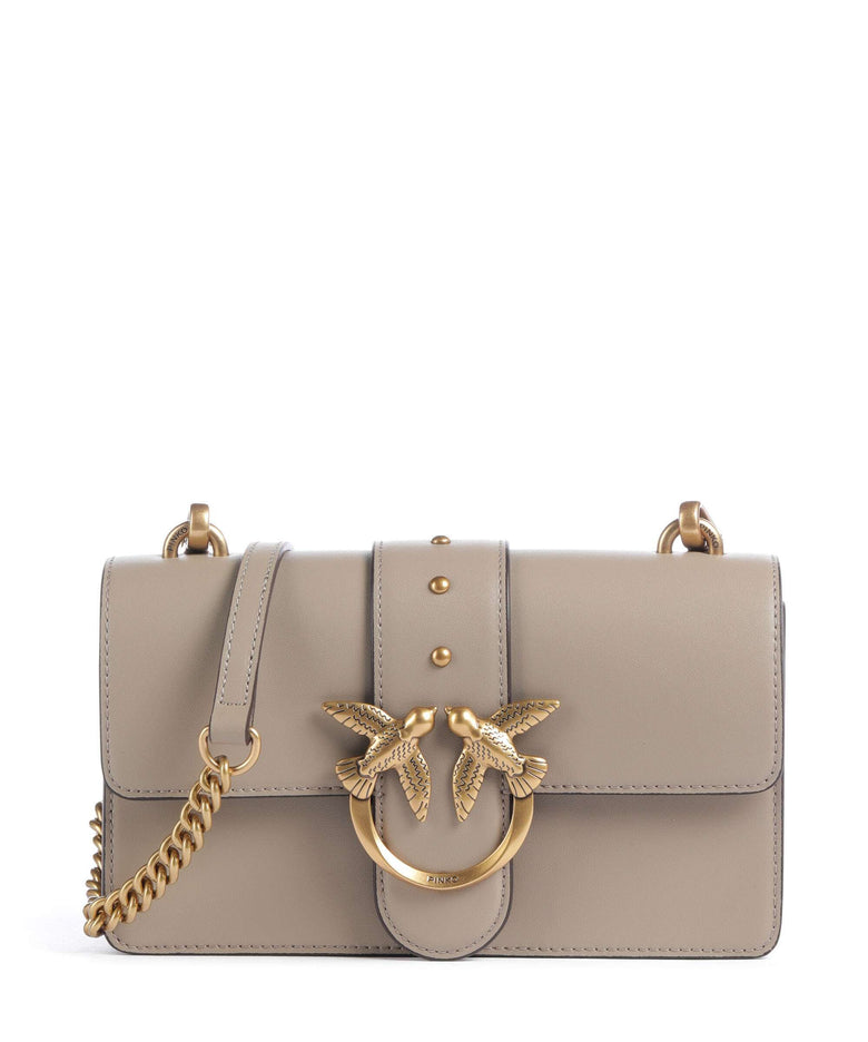 Pinko Love One Mini Crossbody bag grigio talpa/antique gold