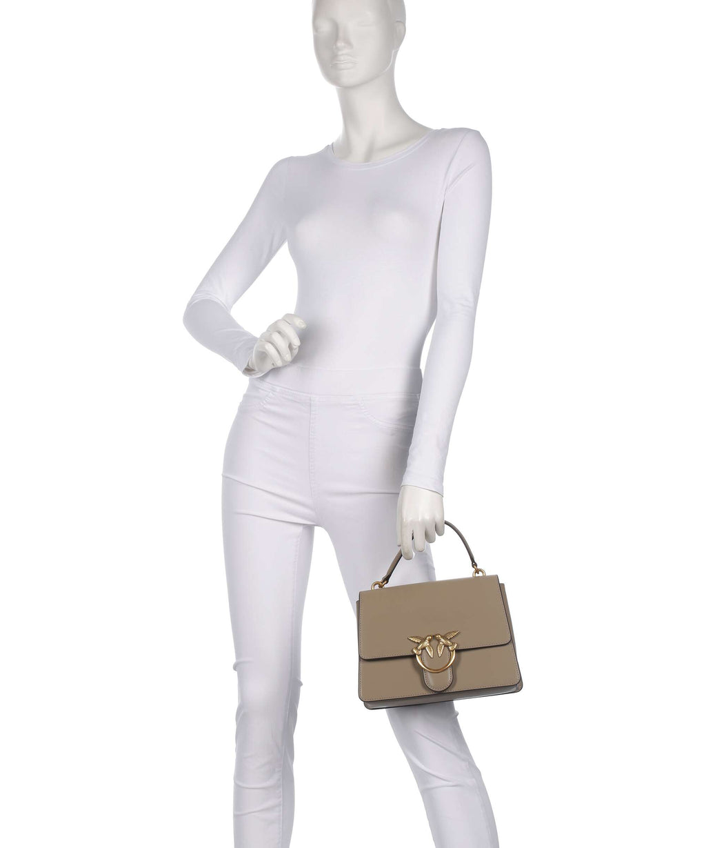 Pinko Love One Classic Handbag grigio talpa/antique gold