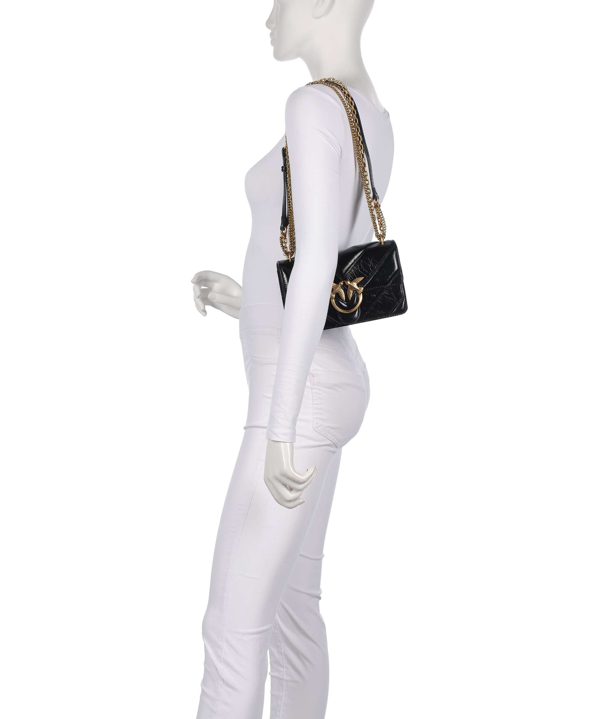 Pinko Love One Mini Shoulder bag nero/antique gold