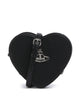 Vivienne Westwood Louise Heart Grain Taška cez rameno black