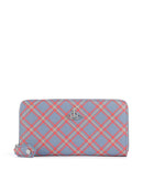 Vivienne Westwood Saffiano Printed Classic Peňaženka blue/orange tartan