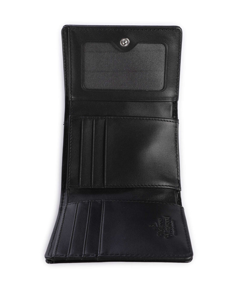Vivienne Westwood Frame Embossed Croc Small Wallet black