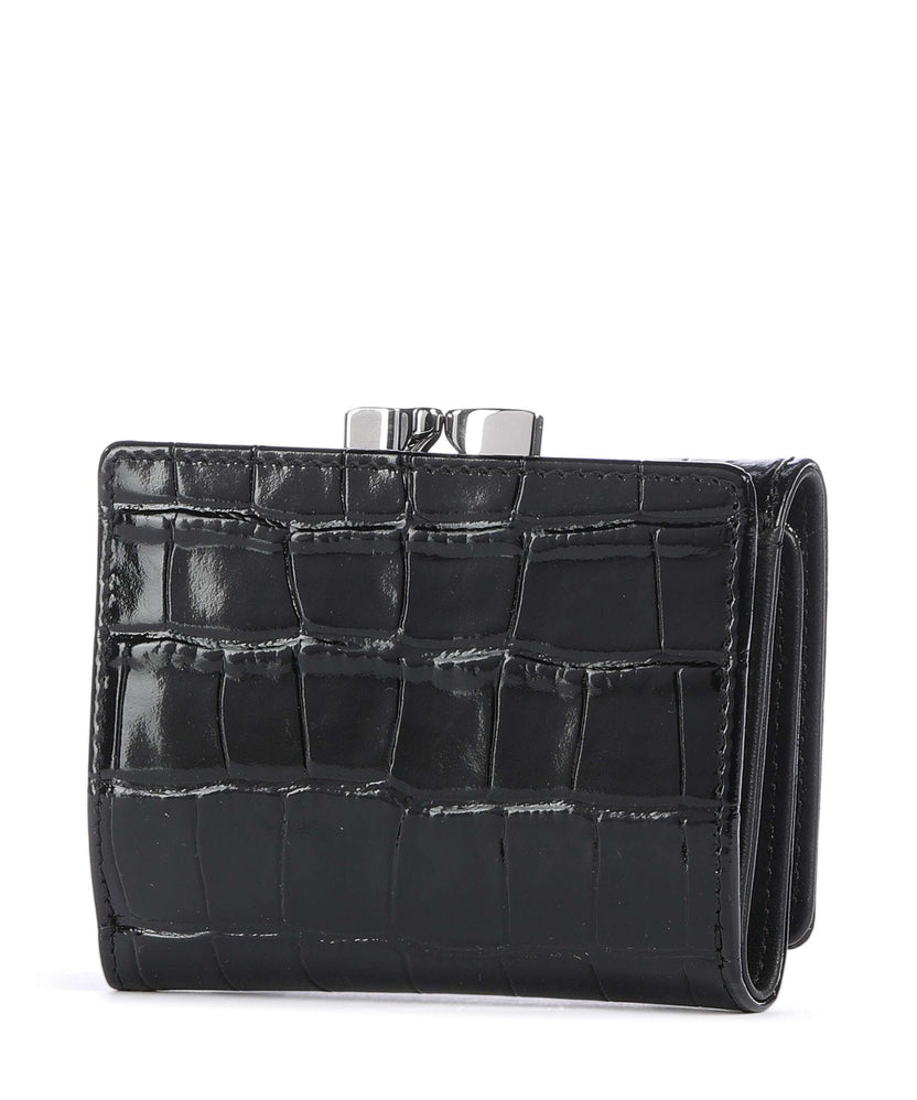 Vivienne Westwood Frame Embossed Croc Small Wallet black
