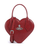 Vivienne Westwood Josephine Heart Embossed Croc Mini Kabelka red