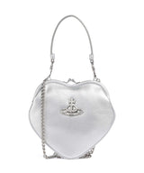 Vivienne Westwood Belle Heart Frame Re-Vegan Grain Taška cez rameno silver