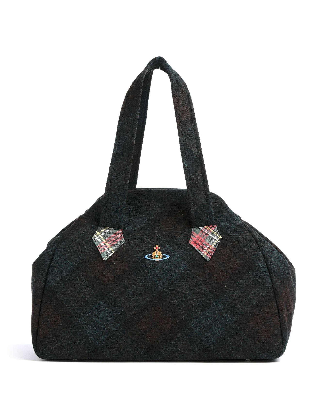 Vivienne Westwood Archive Harris Tweed Check Large Tote bag dark check