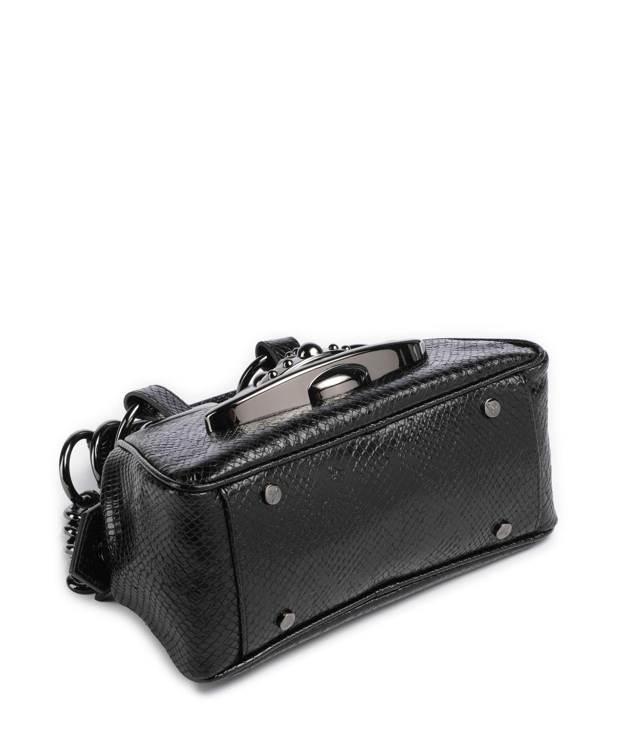 Vivienne Westwood Archive Python-Effect Embossed Shoulder bag black