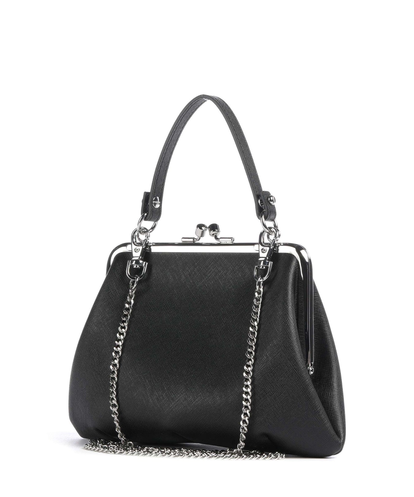 Vivienne Westwood Granny Frame Saffiano Handbag black