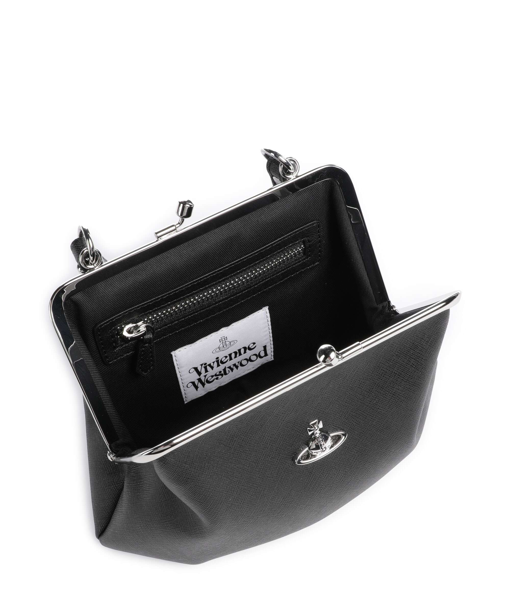 Vivienne Westwood Granny Frame Saffiano Handbag black