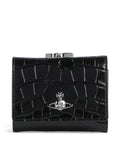 Vivienne Westwood Frame Embossed Croc Small Wallet black