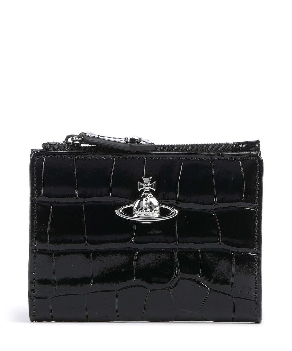 Vivienne Westwood Embossed Croc Slim Credit card holder black