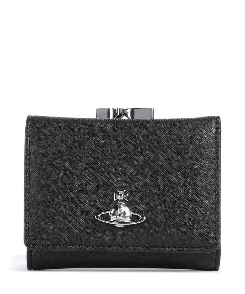 Vivienne Westwood Frame Saffiano Plain Small Wallet black
